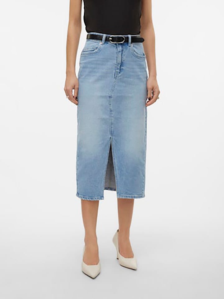 

Юбка до колена Vero Moda, светло-синий