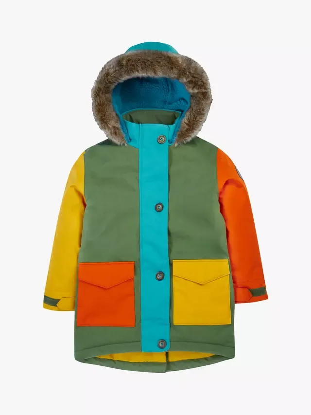 Детская парка Penhale на флисовой подкладке, разноцветная Frugi