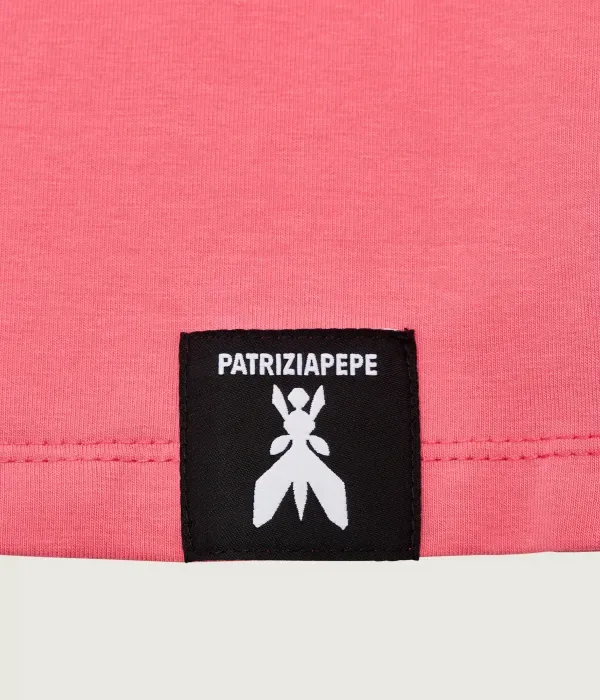Футболка loose fit Patrizia Pepe, розовый — фото 4