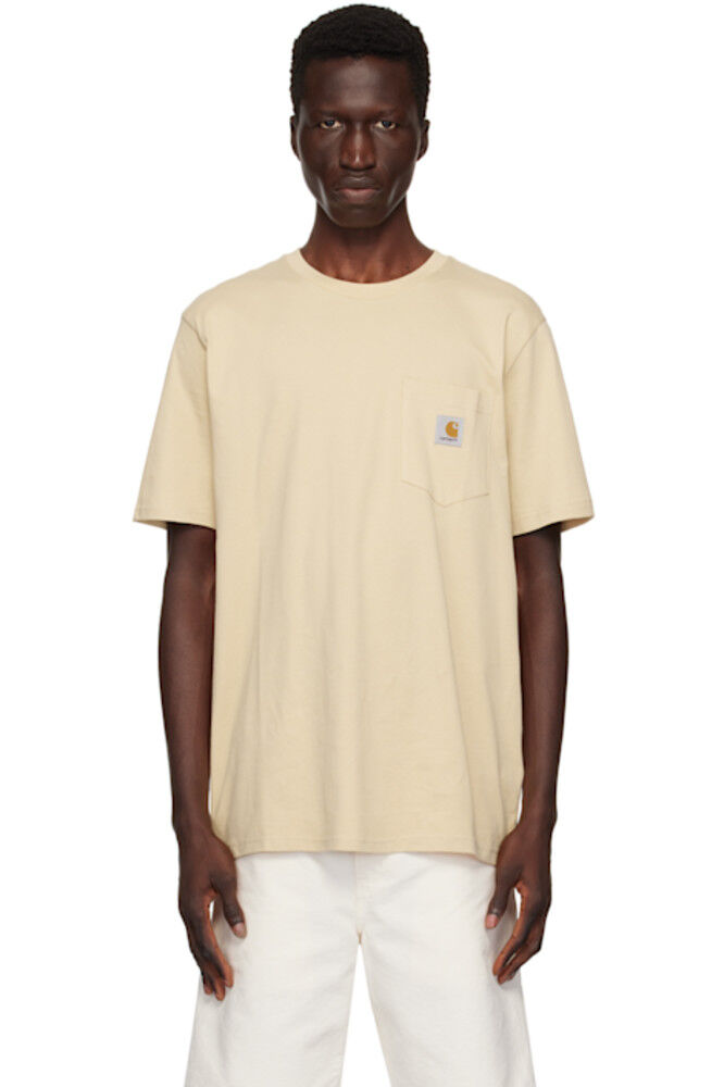 

Футболка бежевого цвета с карманом Carhartt Work In Progress