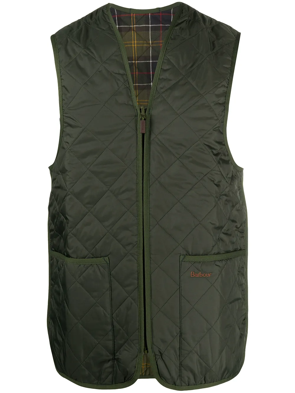 

Двусторонний стеганый жилет Barbour, зеленый