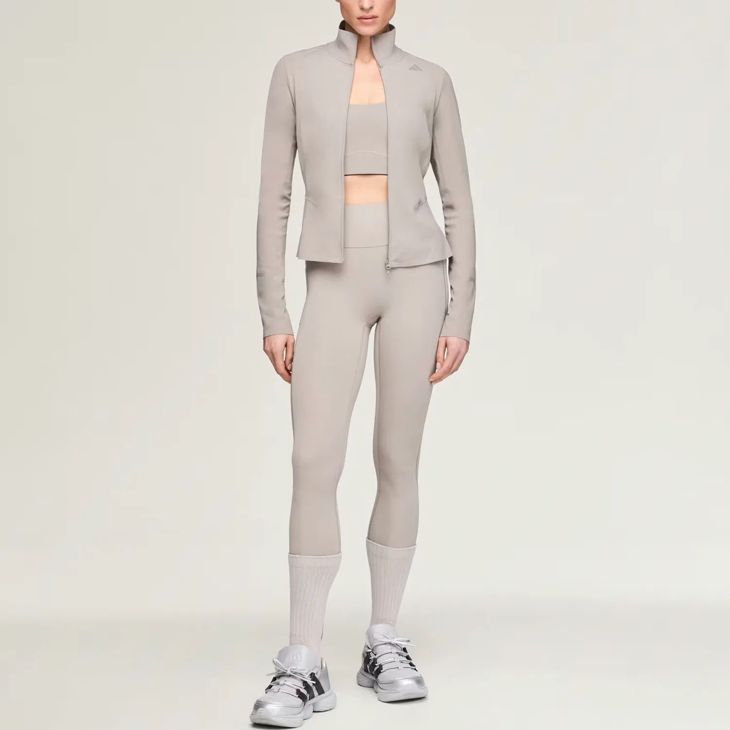 Куртка Entire Studios zipped track Adidas, Beige Plaster — фото 4
