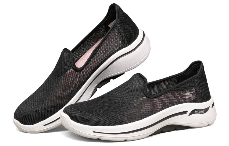 Слипоны Go Walk Arch Fit Slip-on женские с низким верхом, черные Skechers — фото 4