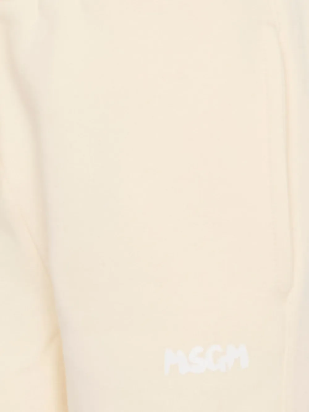 Трикотажные брюки на завязках Msgm Kids, слоновая кость — фото 3
