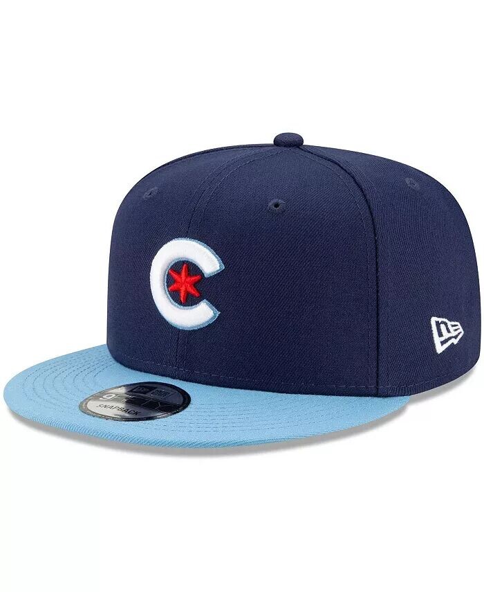 

Мужская темно-синяя и голубая регулируемая кепка Chicago Cubs City Connect 9FIFTY Snapback New Era