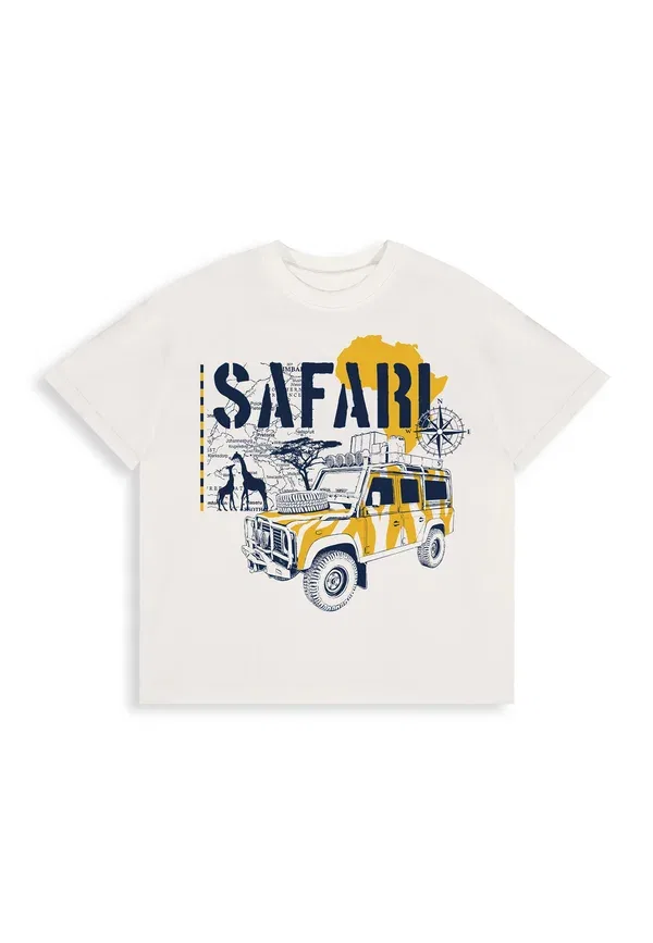Костюм safari t-shirt & camo shorts xt set shorts Denokids, кремово-голубой — фото 4