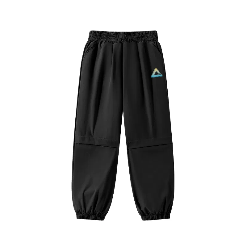 Детские быстросохнущие штаны PEAK Black/PK Gradient Logo K