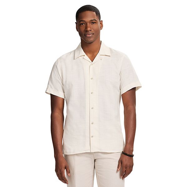 

Мужская рубашка с коротким рукавом и застежкой на пуговицах saltwater dunes Izod, Silver Birch Tonal