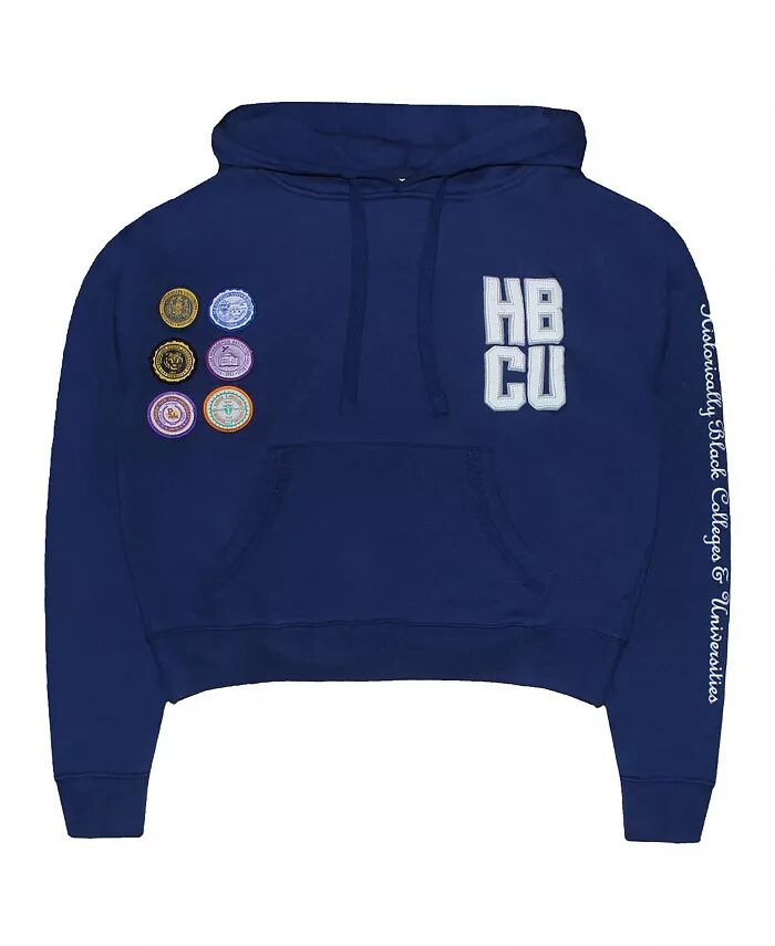 

Мужская укороченная толстовка с капюшоном HBCU Patches Cross Colours, синий