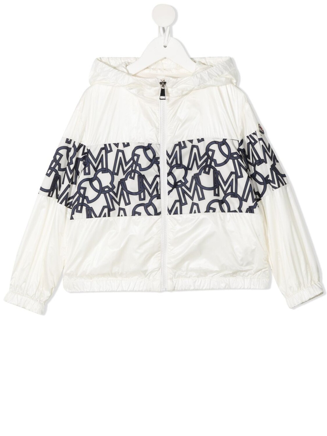 

Куртка с капюшоном и монограммой Moncler Enfant, белый