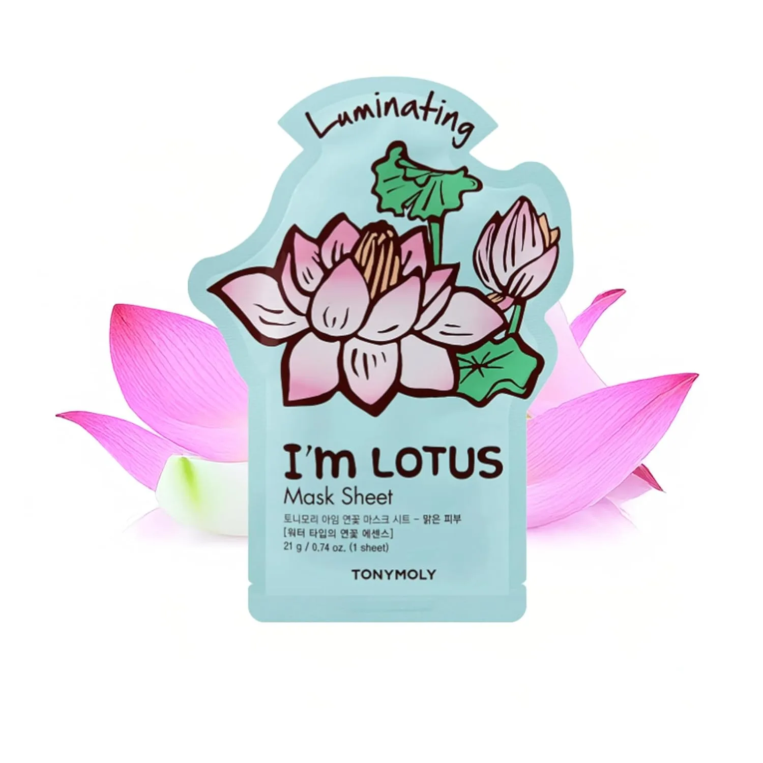 Набор TONYMOLY — I’m Real Sheet Mask Set - набор корейских тканевых масок для увлажнения, успокоения и питания кожи 1 штука (1 шт.), Lotus 1 Count