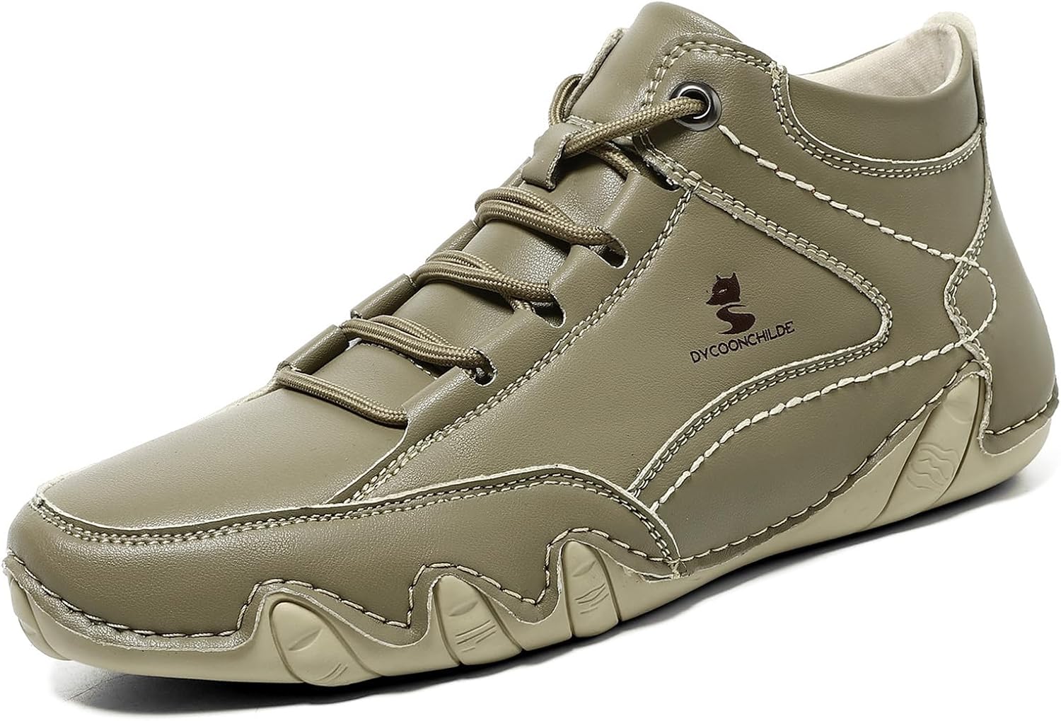 

Мужские итальянские высокие ботинки Chukka PTNOKA, ручной работы, водонепроницаемые, легкие, для походов и трекинга, наружные кроссовки с противоскользящей подошвой, повседневные ботинки для прогулок, зеленый