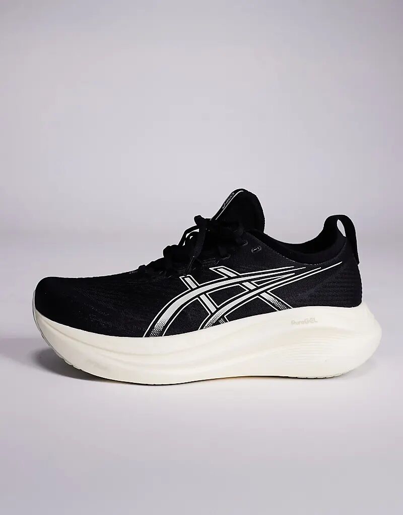 Кроссовки для бега Asics Gel-Nimbus 27 в черно-белом цвете — фото 2