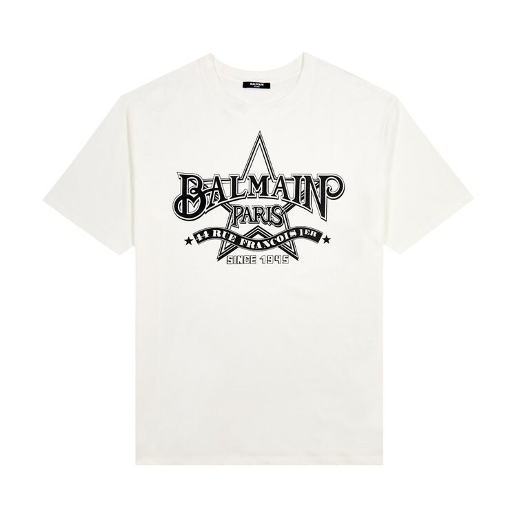 

Футболка Balmain Star T-Shirt, цвет White/Black