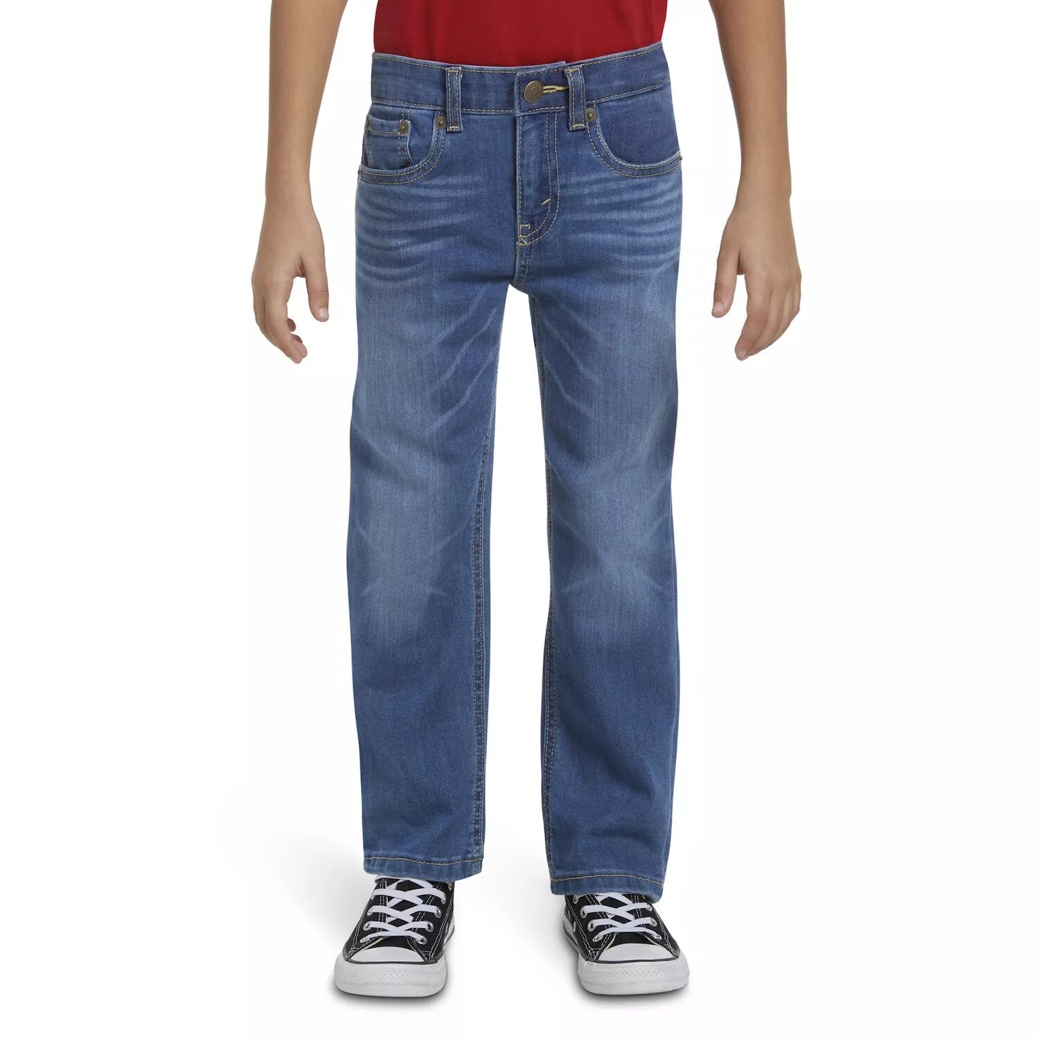 Прямые джинсы Levi's 514 в цветах обычный и хаски для мальчиков 4–20 лет Levi's — фото 4