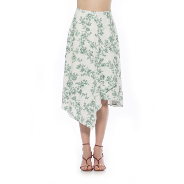 

Женская асимметричная юбка-солнце Alexia Admor, цвет green floral