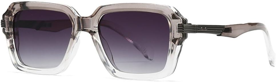 

Мужские солнцезащитные очки в стиле ретро с двухцветной оправой и заклепками, женские очки с синим градиентом, защита от УФ-излучения UV400, модные панк-очки KTUCN, C5 Gray Gray