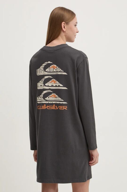 

Хлопковое платье-футболка Ls Quiksilver, серый