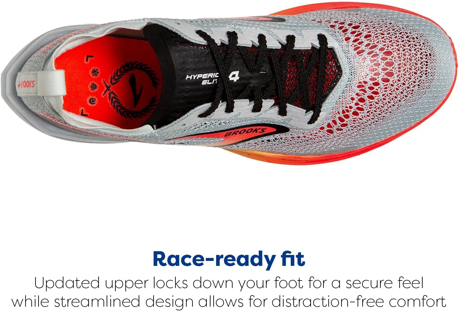 Мужские кроссовки Brooks Hyperion Elite 4, Illusion Blue Coral Orange — фото 4