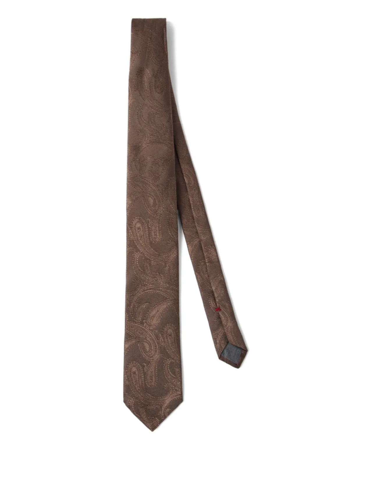 

Brunello Cucinelli жаккардовый галстук с узором пейсли, коричневый