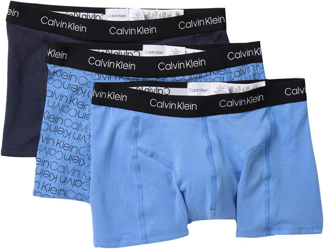 

Набор из 3 мужских трусов-боксеров Calvin Klein Elements, Provence(Np2167-939)/Blue