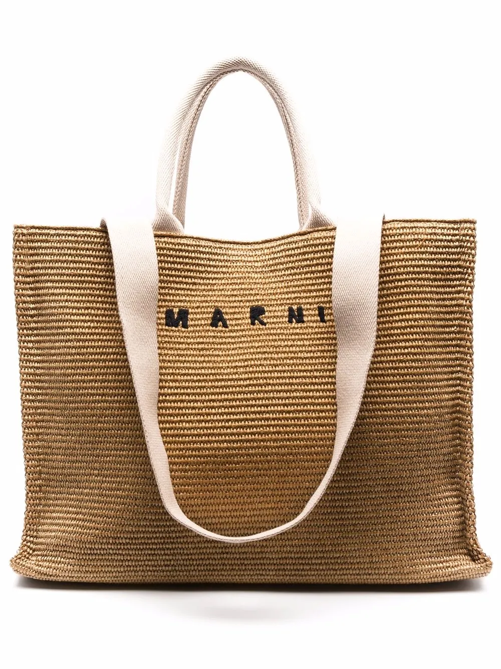 

Сумка-шопер с логотипом Marni, нейтральный