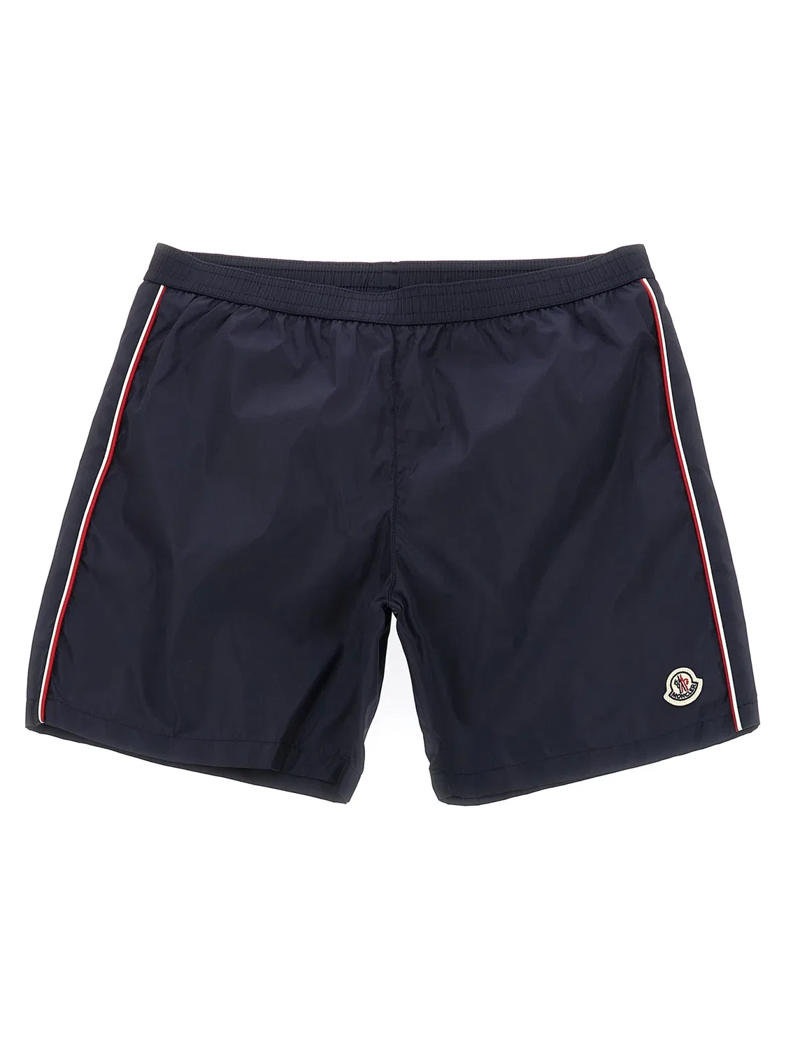 Купальник с трехцветной отделкой Moncler Enfant, синий