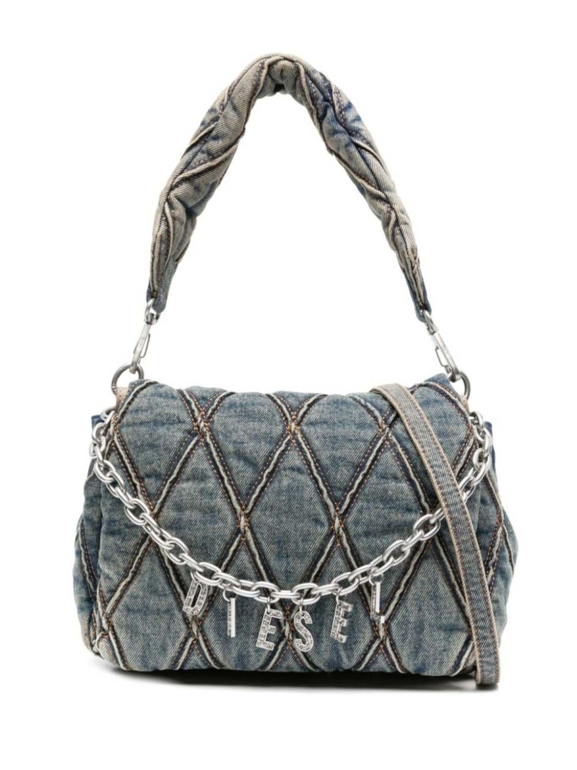 

Diesel джинсовая сумка на плечо Charm-D S, синий