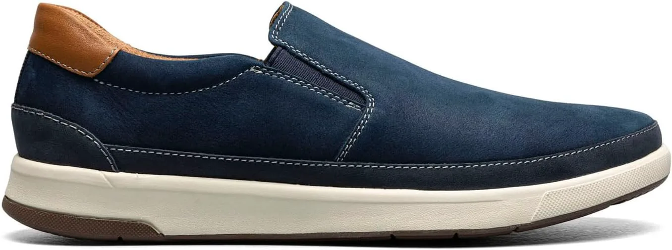 Мужские слипоны Florsheim, с двойной эластичной вставкой, темно-синий — фото 4