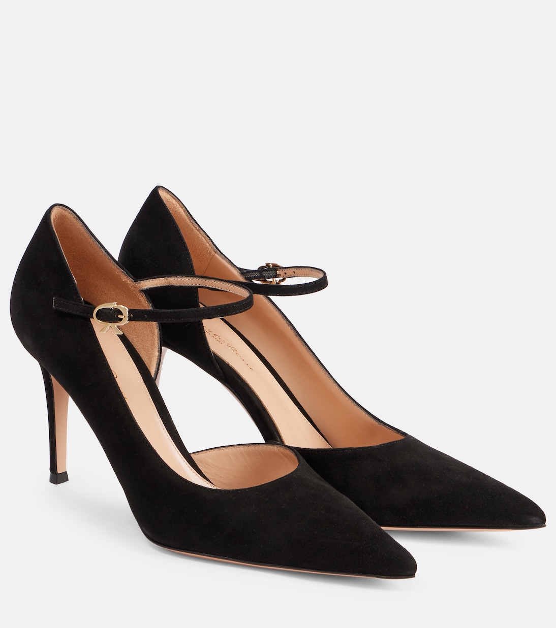 Замшевые лодочки Gianvito Rossi, черный
