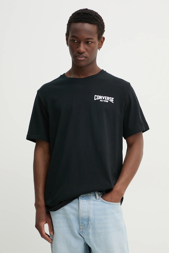

Хлопковая футболка Converse, черный
