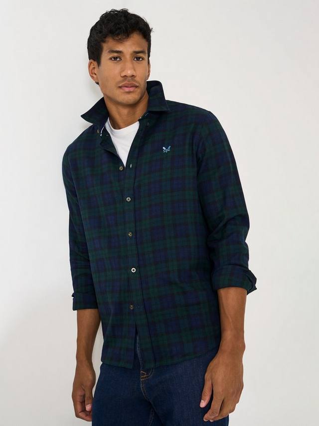 

Хлопковая рубашка Regular Fit в клетку Blackwatch Crew Clothing, Navy Blue