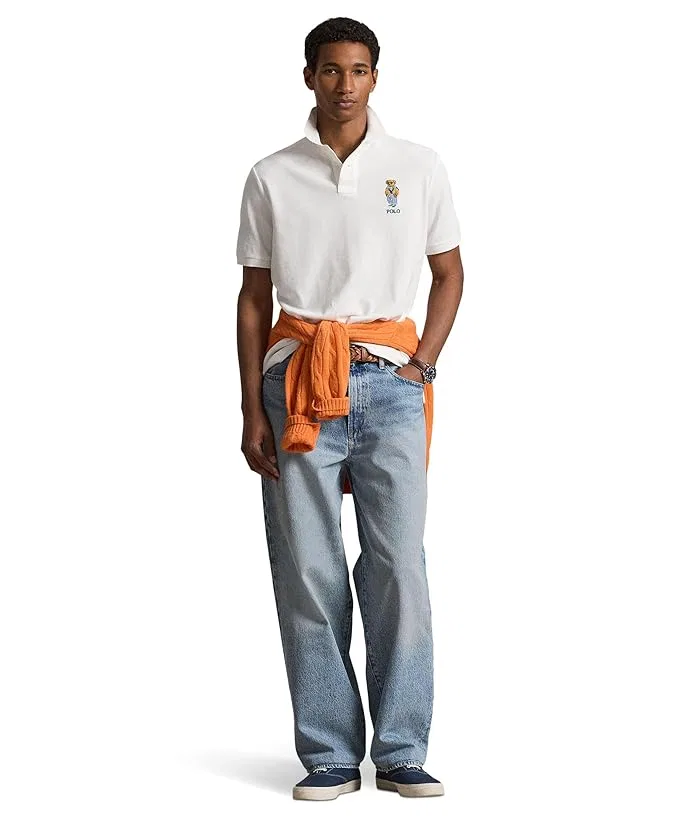 Поло Polo Ralph Lauren Classic Fit Polo Bear Mesh, белый — фото 2