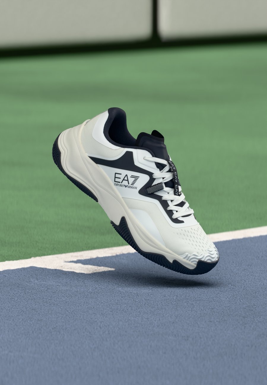 

Кроссовки EA7 Emporio Armani Multicourt tennis shoes, White/Sky Captain/White