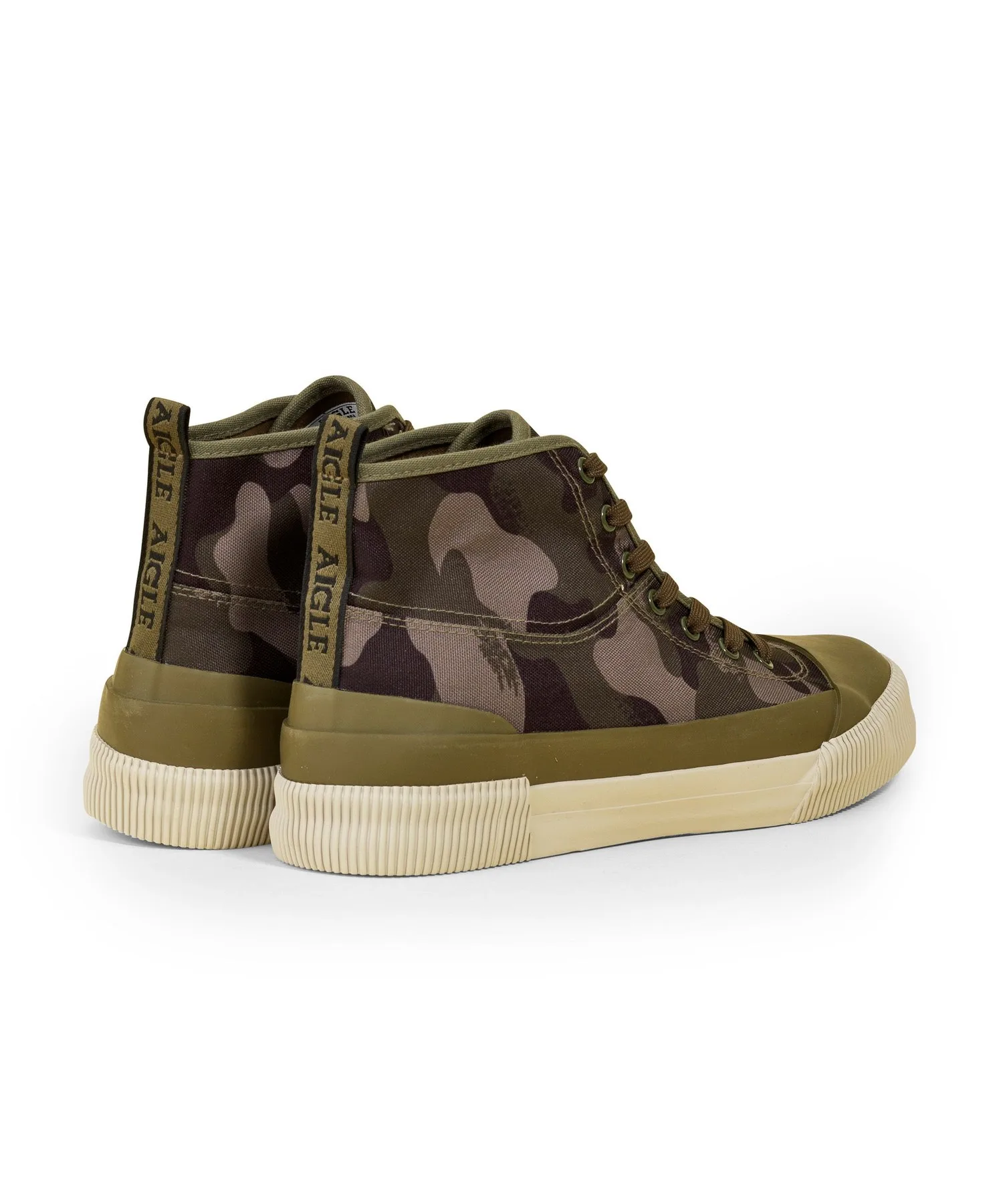 Мужские камуфляжные хайтопы из переработанного полиэстера AIGLE RUBBER MID M PT — фото 3