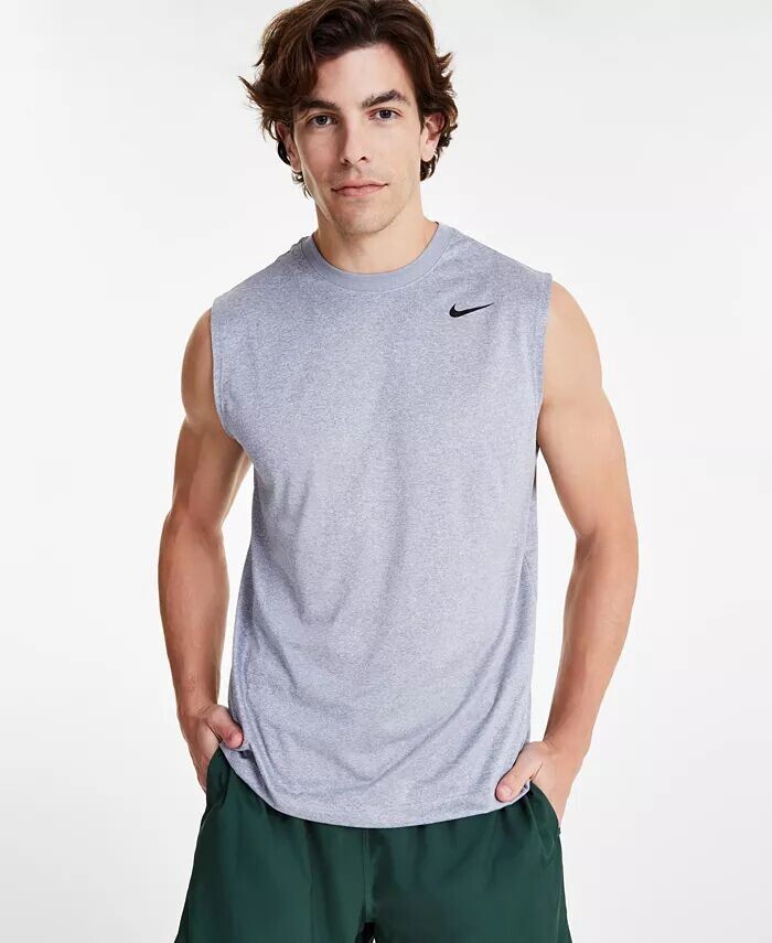 Мужская футболка для фитнеса без рукавов Legend Dri-FIT Nike, серый — фото 3