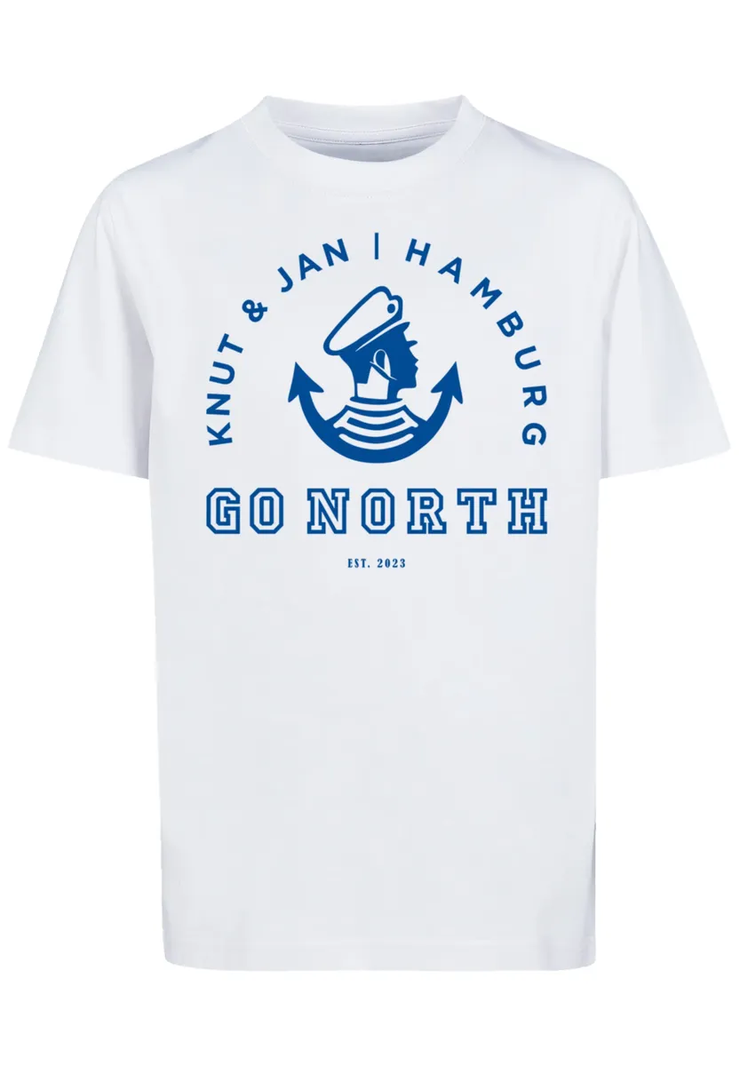 

Футболка F4NT4STIC "Go North Knut & Jan Hamburg Logo", принт, белый
