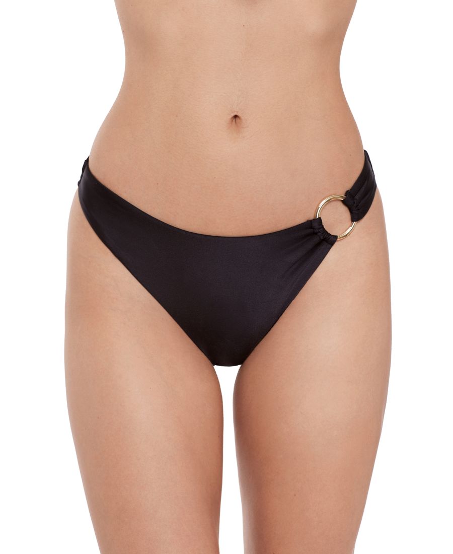 

Женские трусики-хипстеры с вырезом-лодочкой Steve Madden, Raven Black Shine Bright