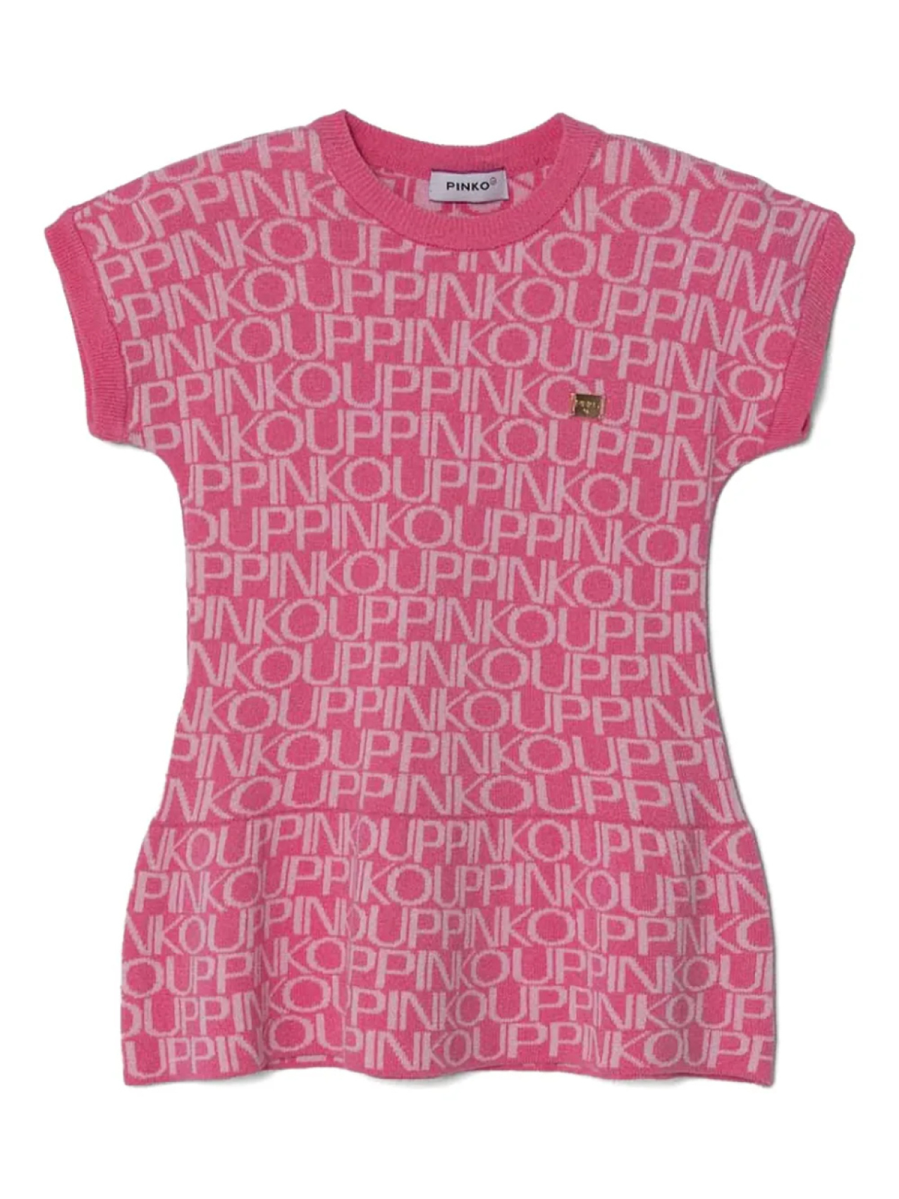 

Платье Pinko Kids с логотипом, розовый