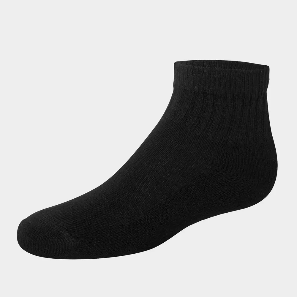Носки Hanes Boys' 12pk с мягкой подошвой для занятий спортом, цвет Black — фото 4