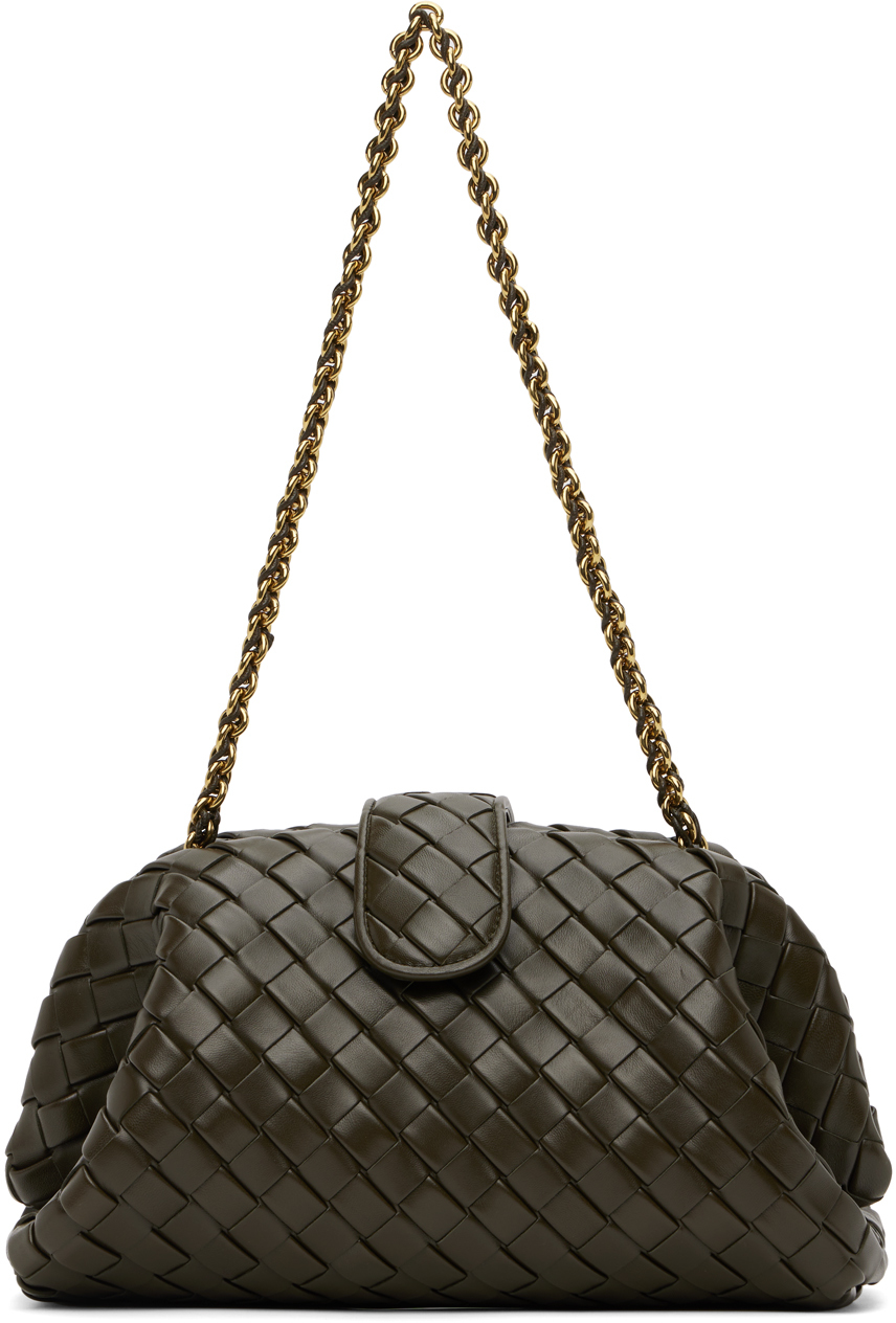 

Клатч цвета хаки Teen Lauren 1980 Bottega Veneta