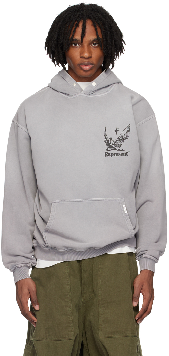 

Серая толстовка с капюшоном «Духи лета» Represent
