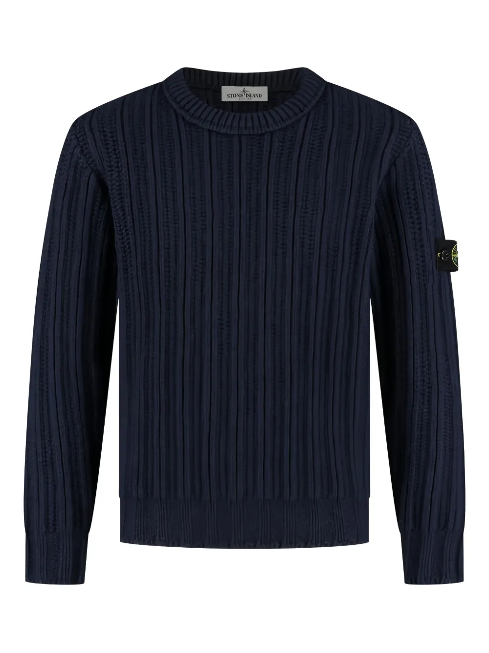 

Ребристый свитер с круглым вырезом Stone Island Junior, синий