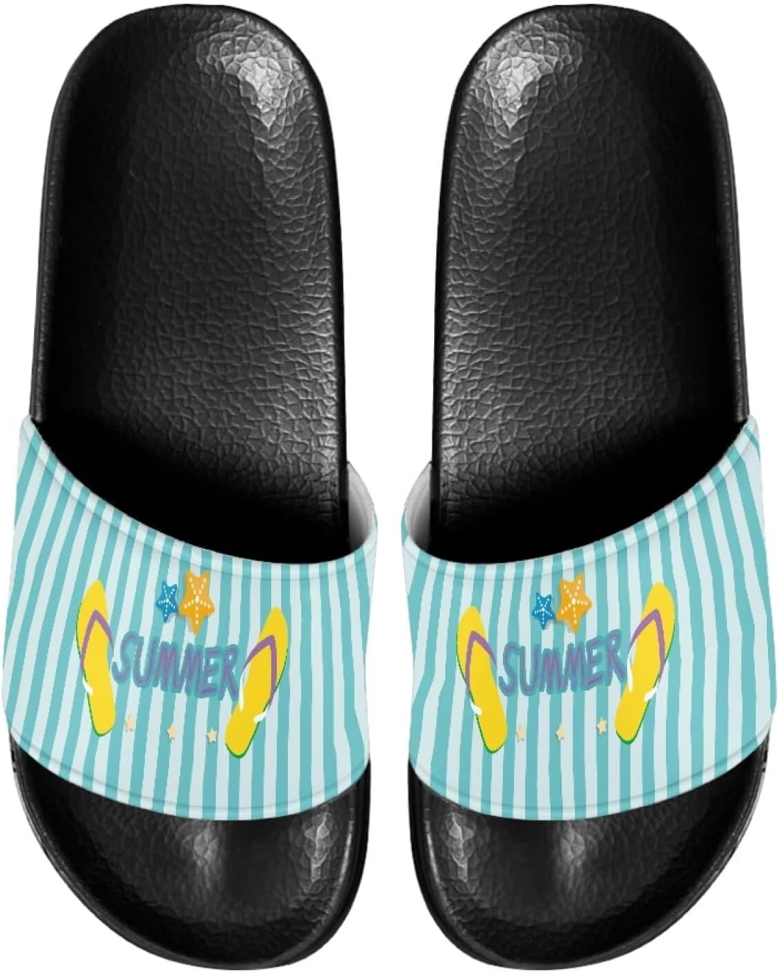 

Мужские Нескользящие сандалии с ЭВА, шлепанцы для бассейна, дома и пляжа, удобные с открытым носком, на плоской подошве, с одной лентой, для душа, с мягкой кожей Psesaysky, Summer Stripe