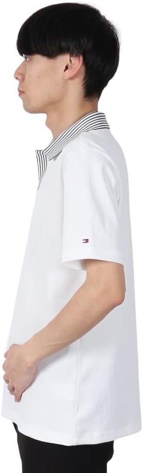 Мужская классическая поло-рубашка Tommy Hilfiger Golf THMA502 Big Pique Skipper, белый — фото 3