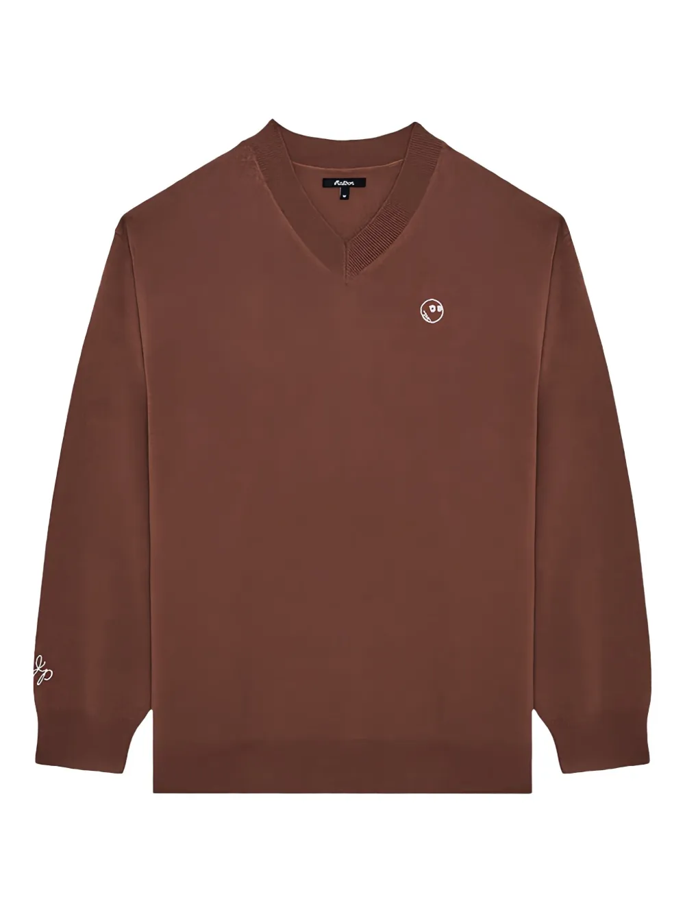 

Свитер с V-образным вырезом X Jesper Parnevik Malbon Golf, коричневый