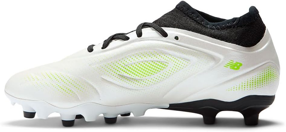 Детские кроссовки New Balance Tekela Team Low Laced Fg V5 (унисекс), белый/черный/зеленый — фото 2