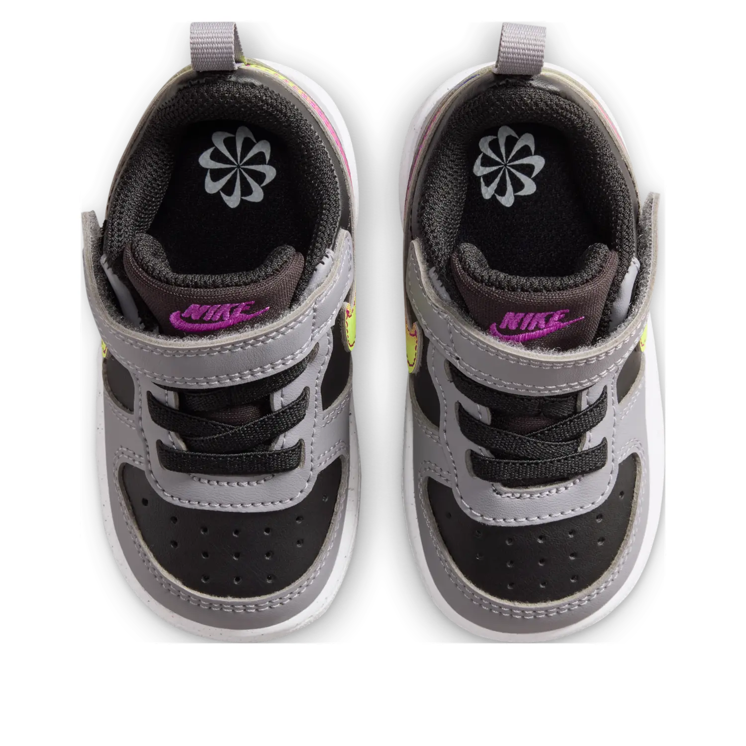 Кроссовки (TD) Nike Court Borough Low Recraft 'Black Cement Grey White Vivid Purple' — фото 4