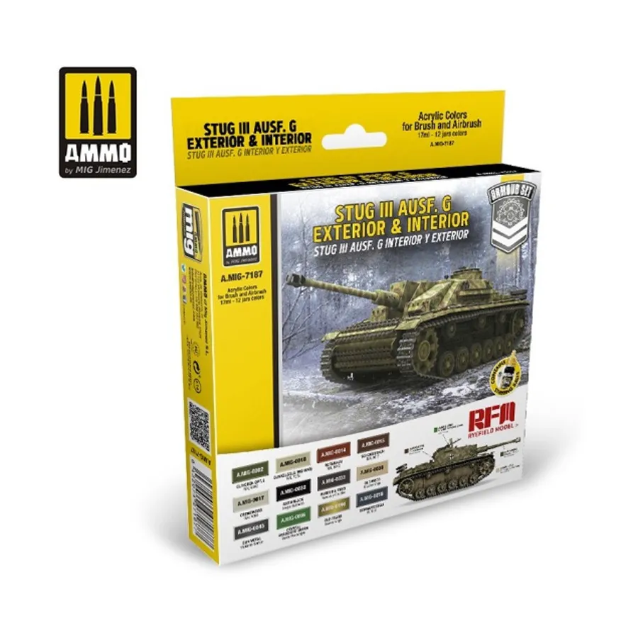 

Штуг III Ausf. G Комплект экстерьера и интерьера, Acrylic Paint Sets