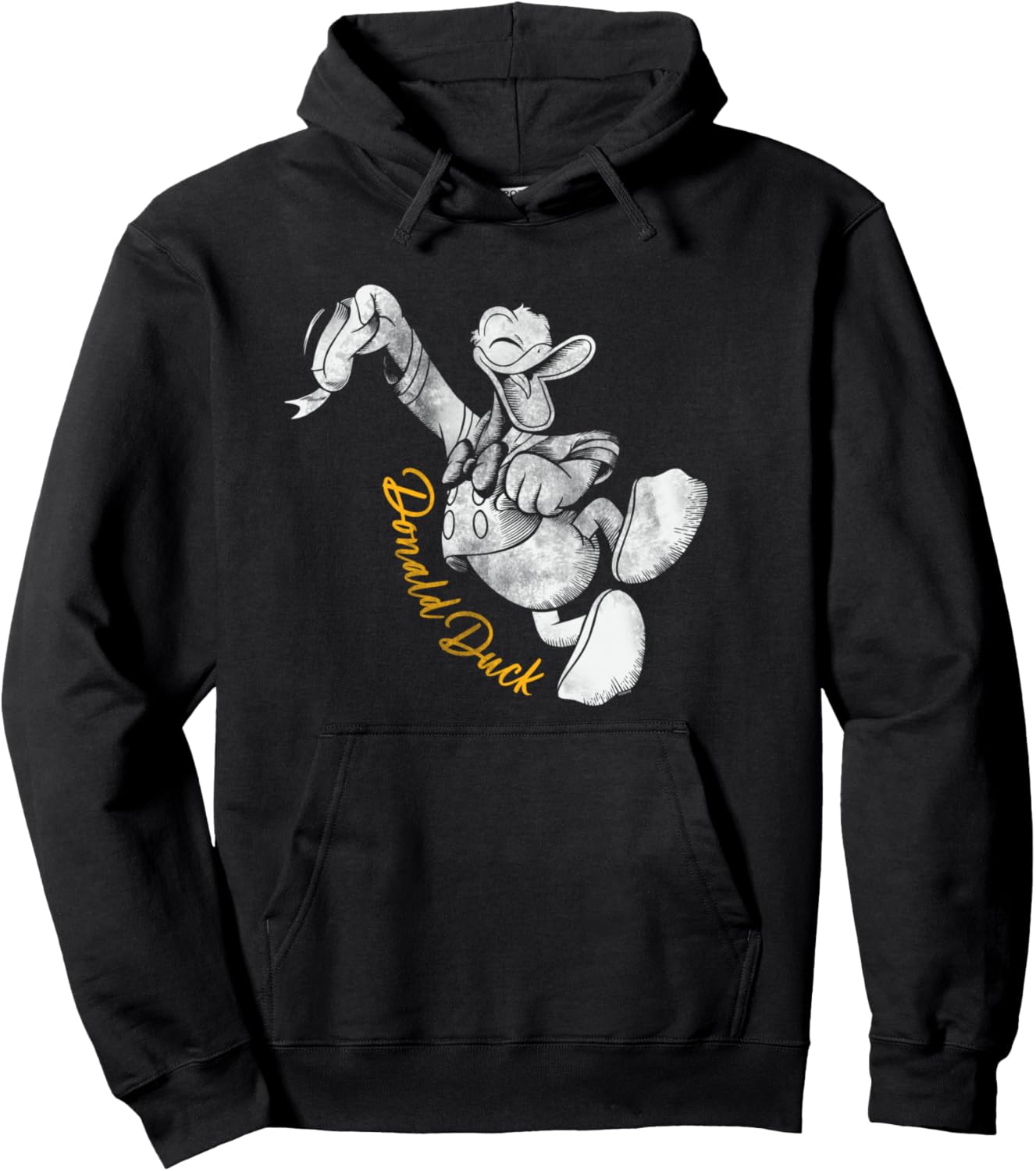 

Классическая винтажная ретро толстовка Disney с изображением Дональда Дака и его танца, черная, Черный, Классическая винтажная ретро толстовка Disney с изображением Дональда Дака и его танца, черная